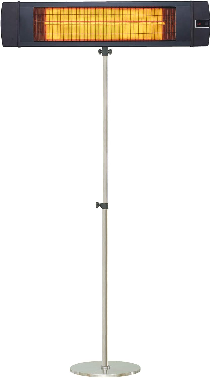 Black 34.6-in. Wide Electric Carbon Infrared Heat Lamp J8536