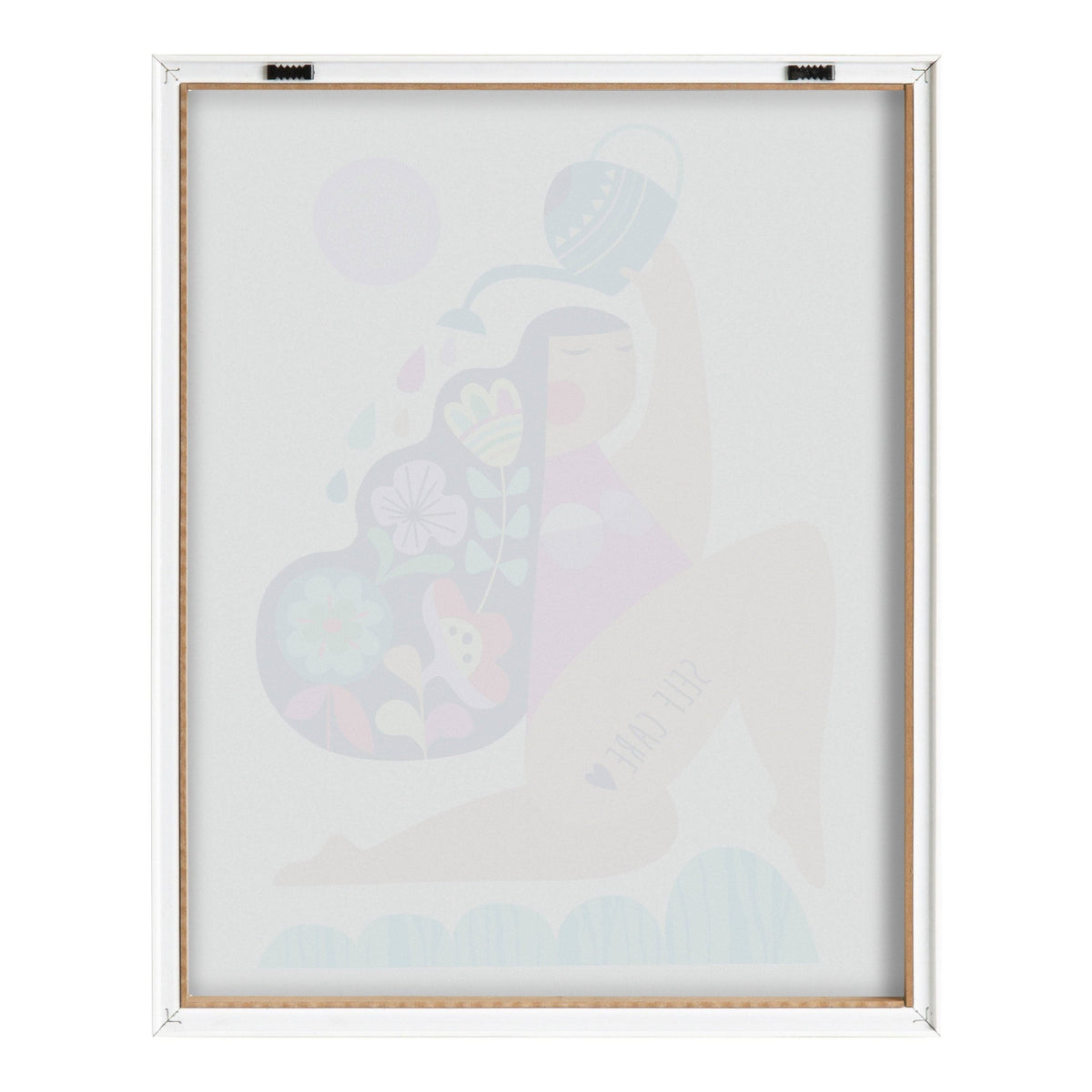 Natural Plastic Framed Printed Glass O652