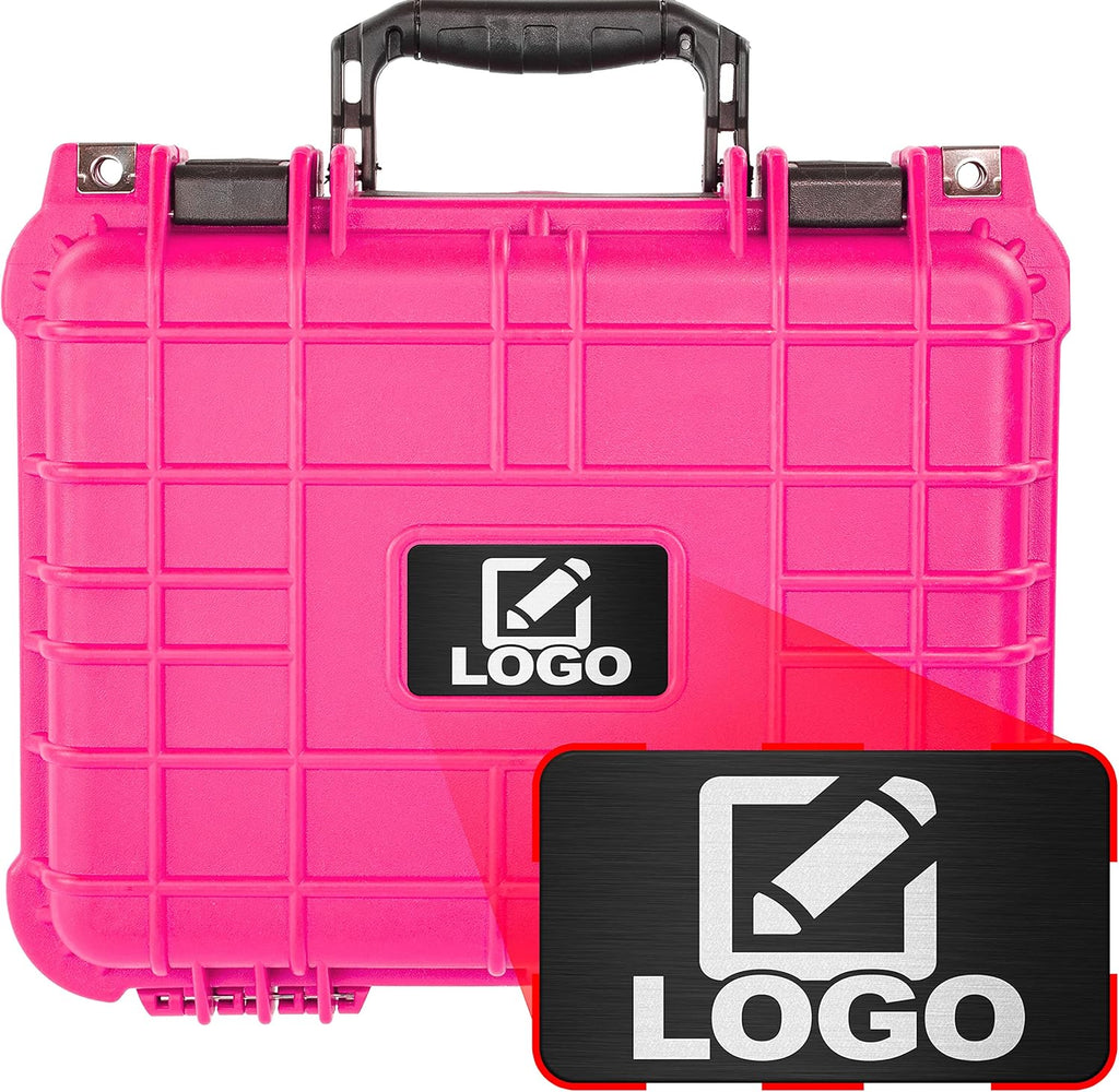 Waterproof Shockproof Hard Case with Foam 13.37 Inch 11.62 Inch 6 Inch (Black) E1287