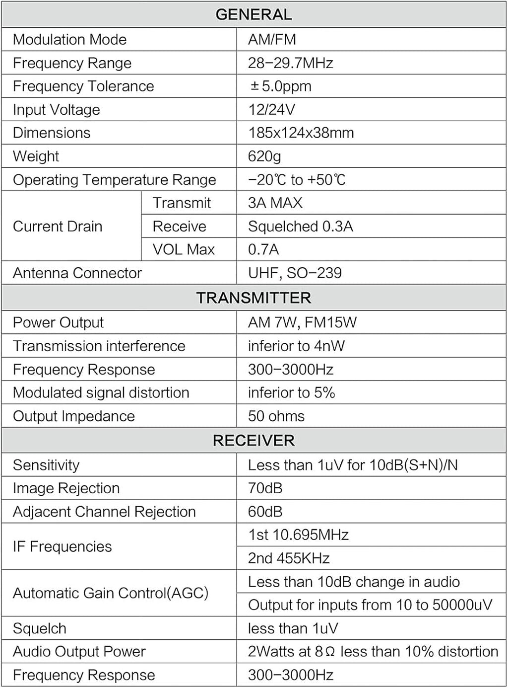 10 Meter Ham Radio AM/FM Mobile Transceiver, Pack of 2 E10692