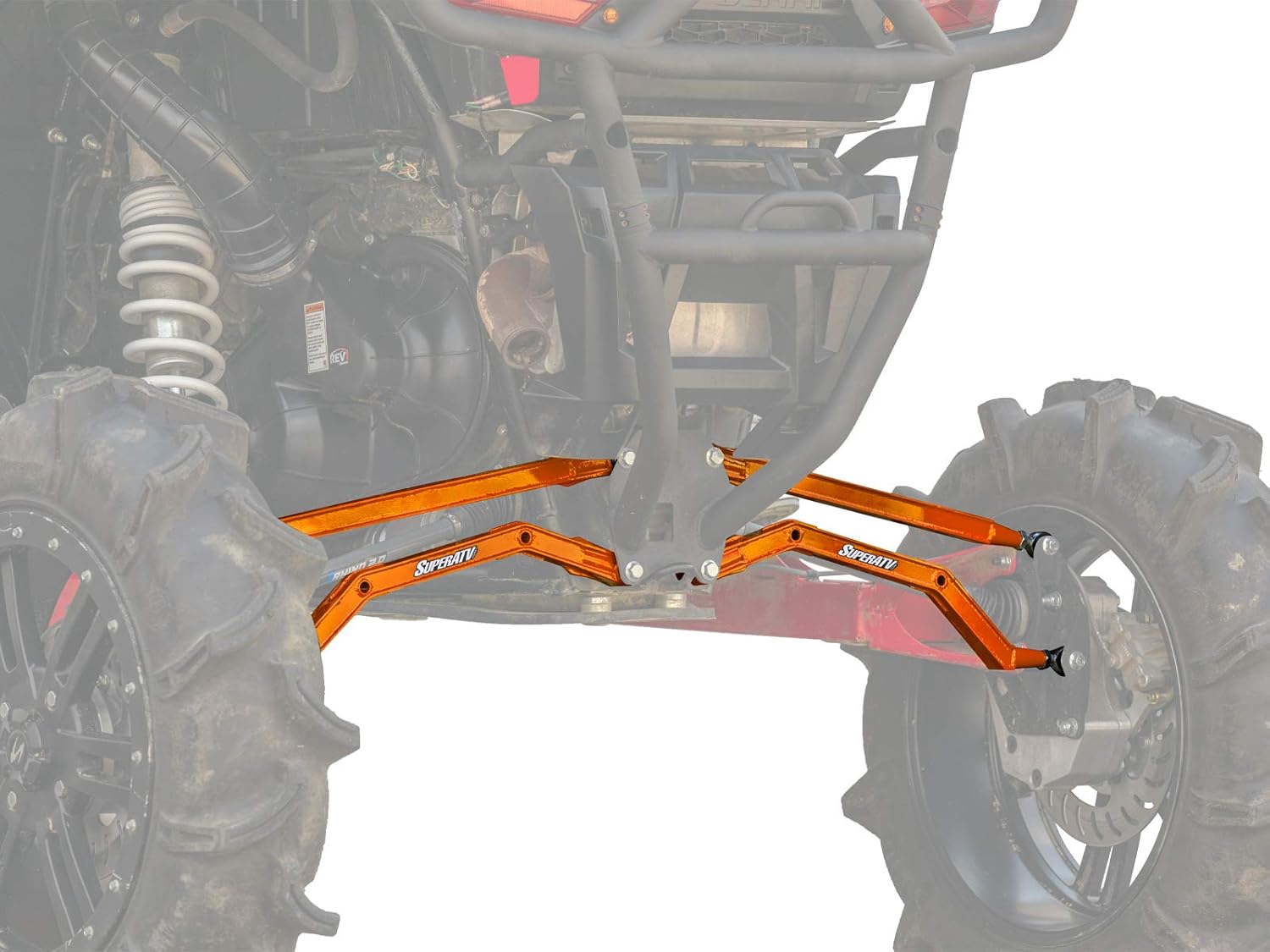 Red Heavy-Duty Boxed Rear Radius Arms for Polaris RZR XP 1000 B211