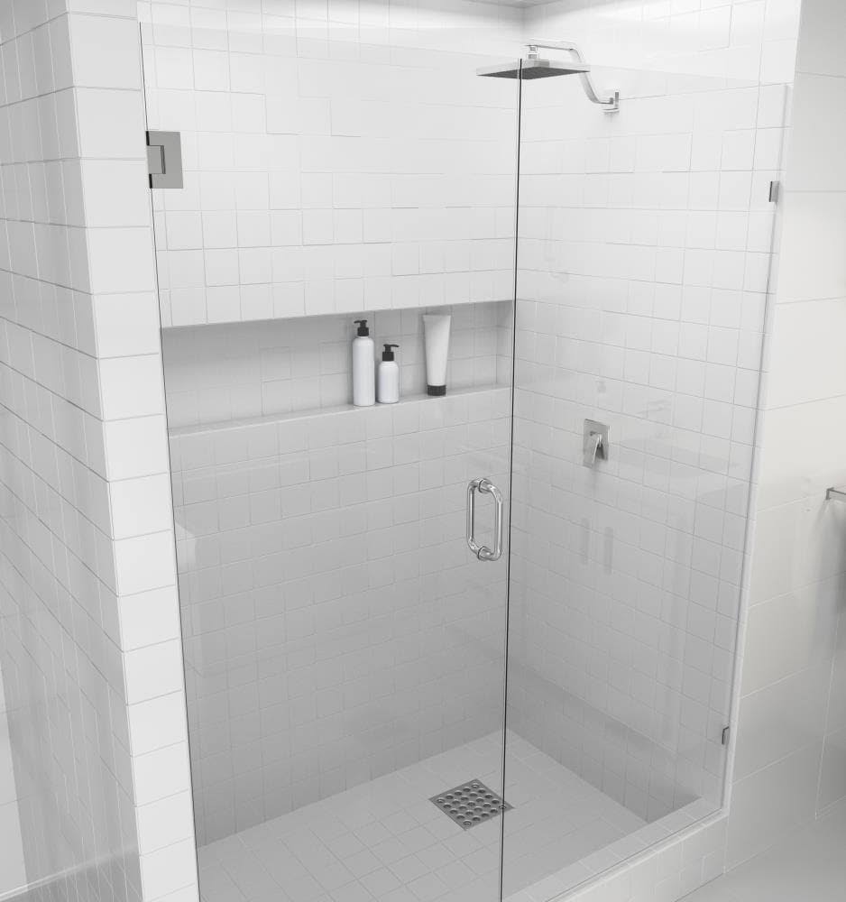 Chrome Frameless Hinged Shower Door Z43486