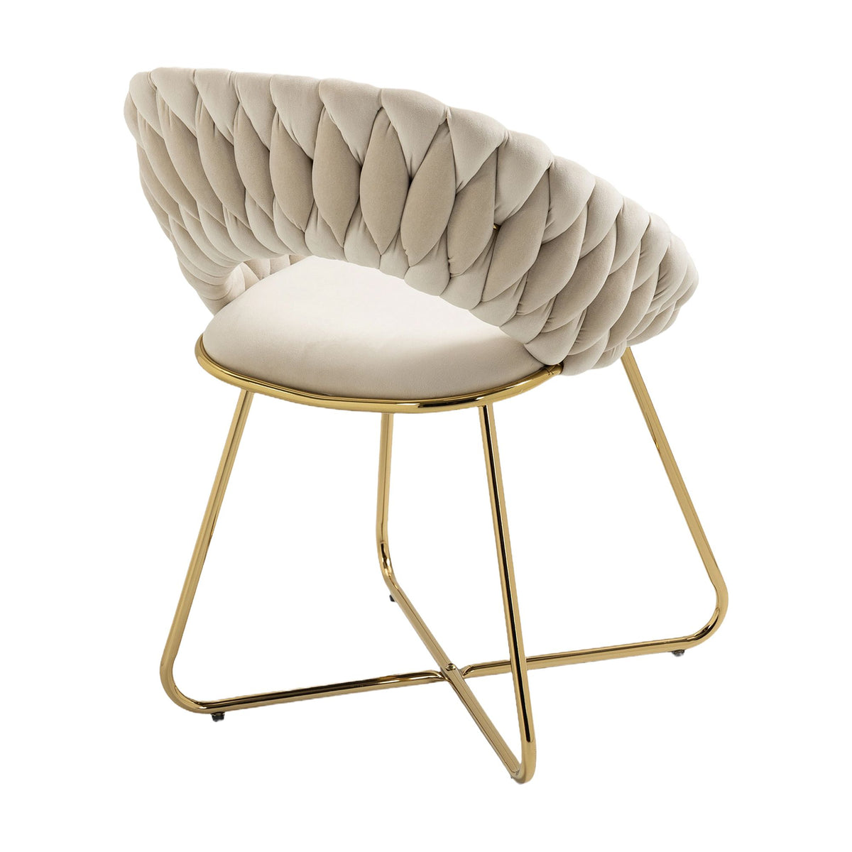 Velvet Accent Chairs Set of 2 with Gold Legs D338473