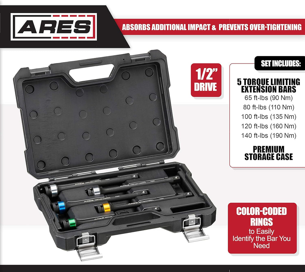 Chrome Moly 1/2-Inch Drive 8-Inch Long Impact Grade Extension Bar Set, Pack of 2 S36446