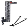 Adjustable 17.5" Drop Hitch with Dual-Ball Stabilizer Kit for 2" Receiver W9119
