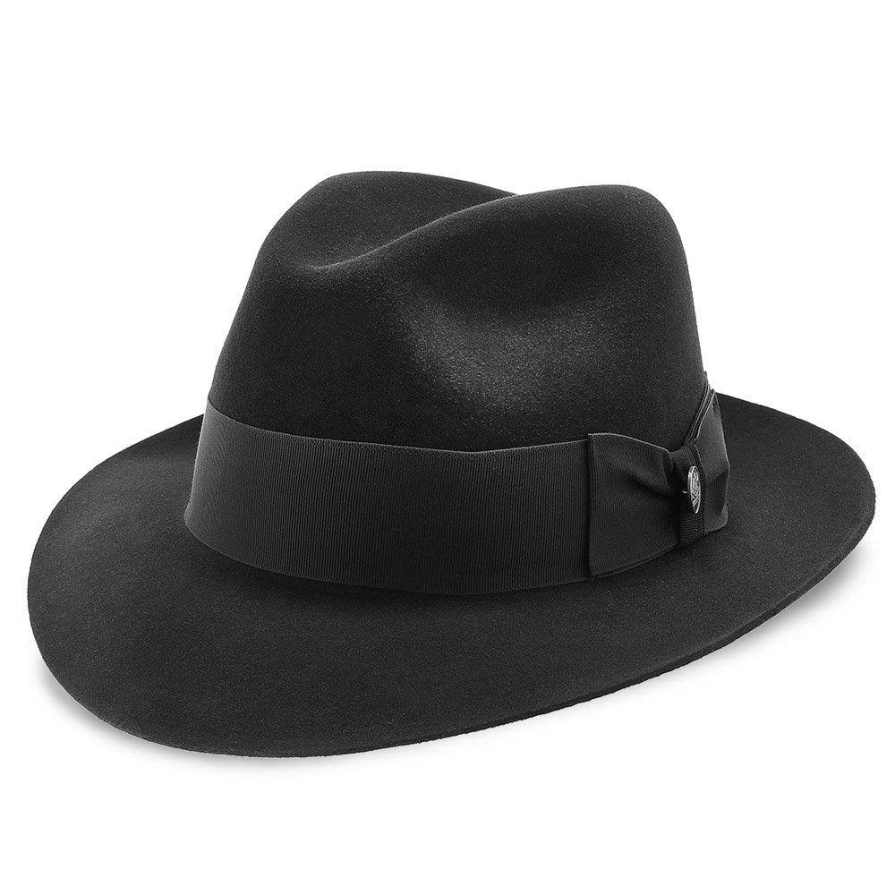 Navy Fur Felt Fedora Hat I94344