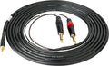 3.5mm Stereo to Dual 1/4 inch Mono Audio Cable 15 Feet A733