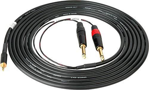 3.5mm Stereo to Dual 1/4 inch Mono Audio Cable 15 Feet A733