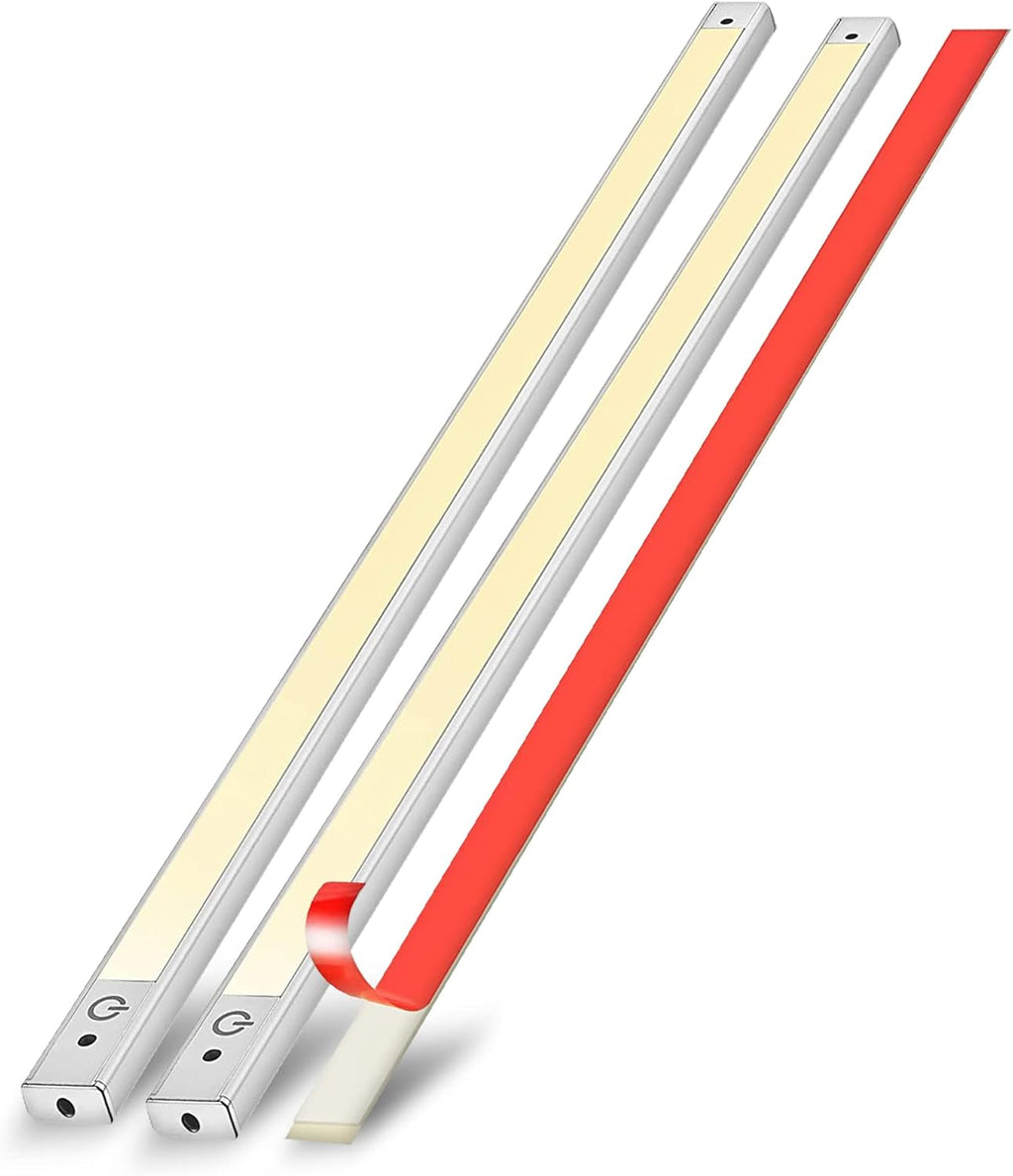 2-Pack 24 inch Under Cabinet LED Light Motion Sensor Plug in Hardwired Warm White B7179
