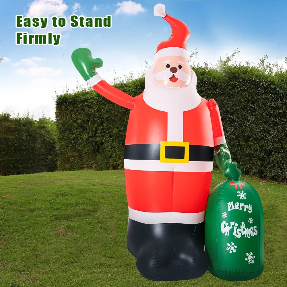 8Ft Christmas Inflatables Santa Claus Outdoor Decorations LED Lights C34870