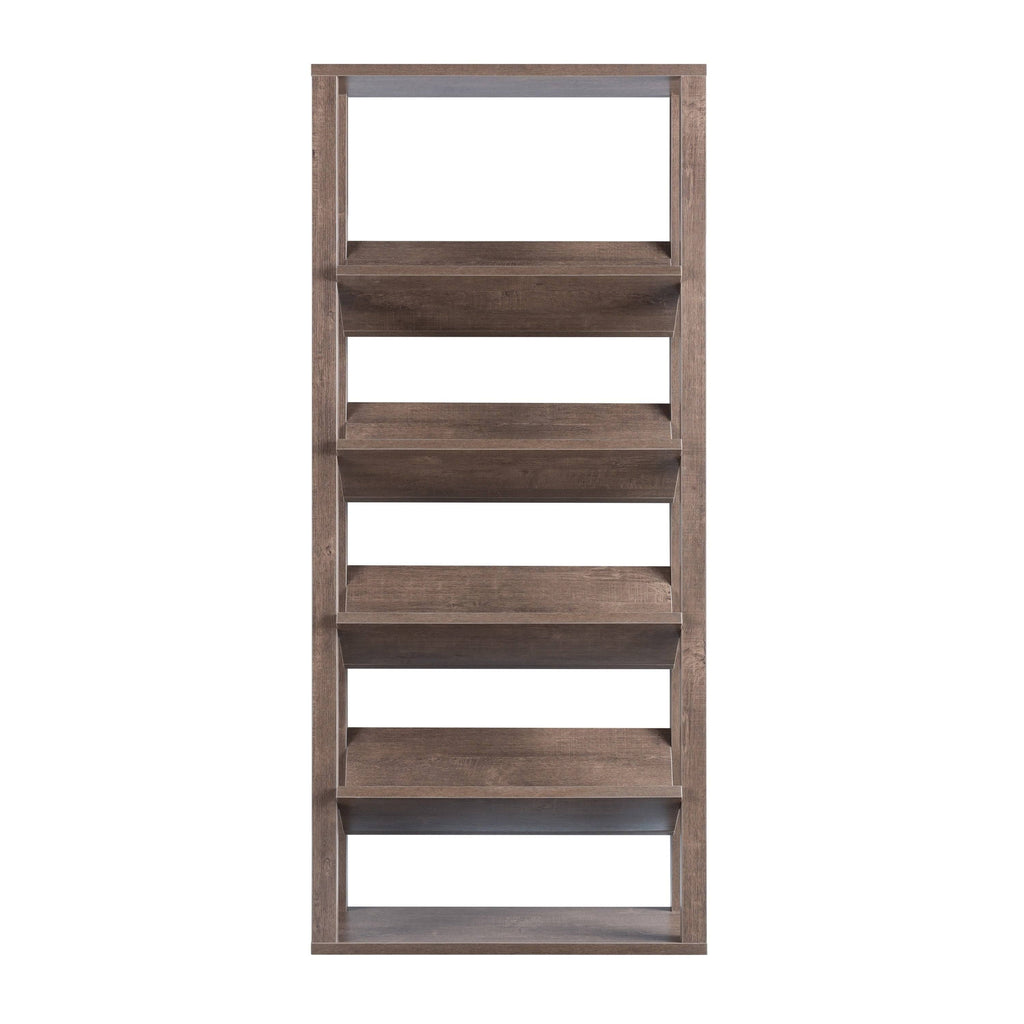 Walnut Oak 5-Shelf Bookcase C405