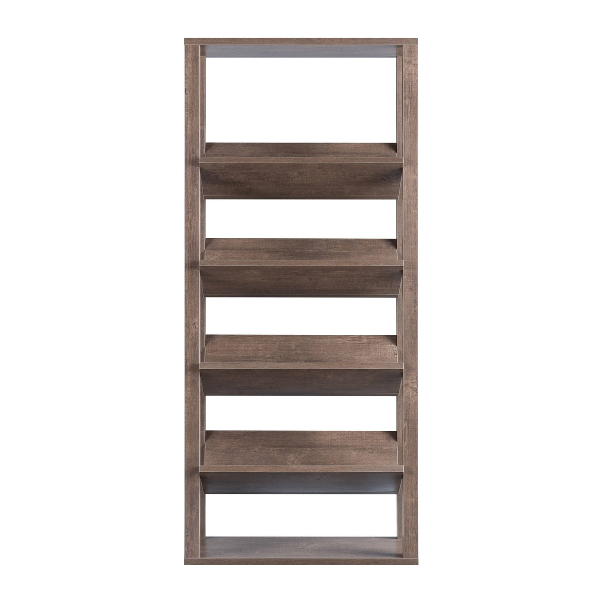 Walnut Oak 5-Shelf Bookcase C405
