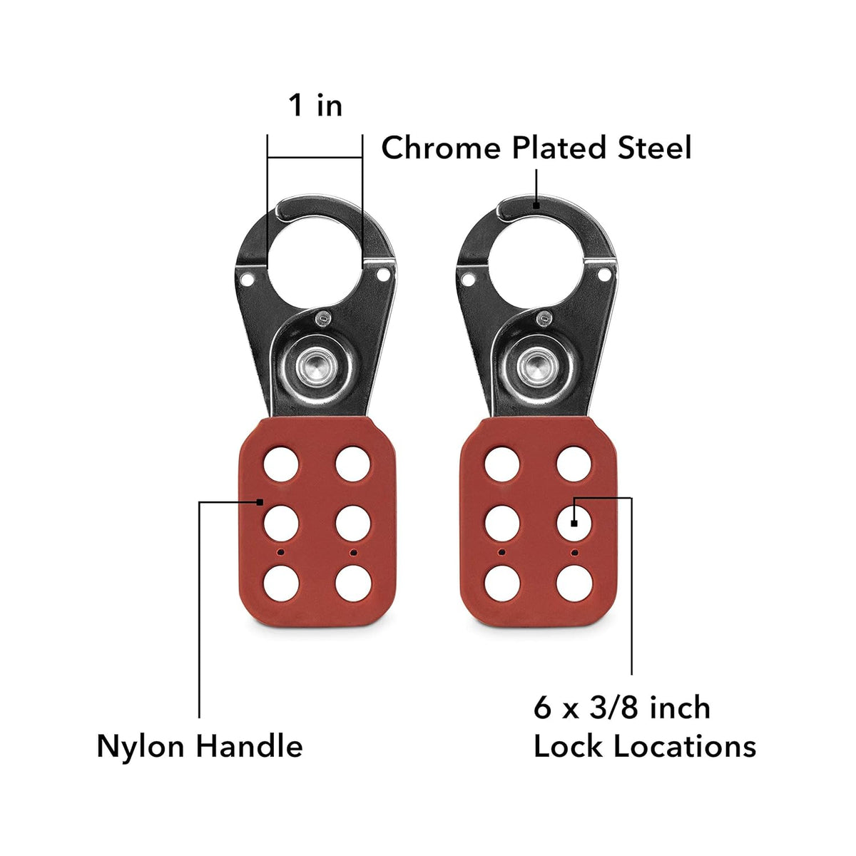 Lockout Tagout Kit with Hasps, Loto Tags, Red Safety Padlocks (2 Keys Per Lock) G428605