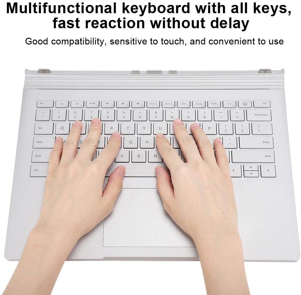 Silver Laptop Keyboard Replacement for Surface Book 1 1704 Q18076