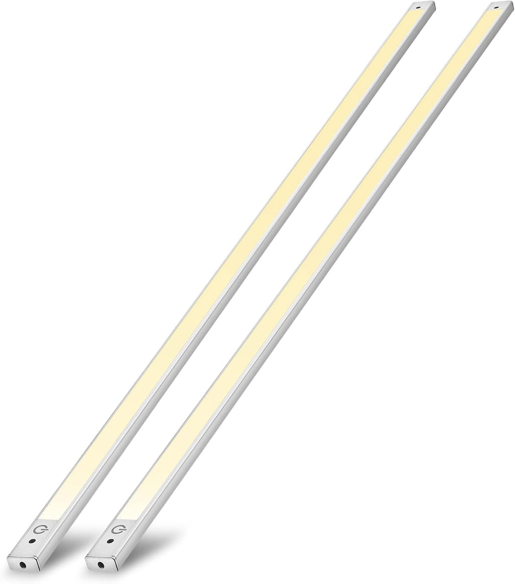 2-Pack 24 inch Under Cabinet LED Light Motion Sensor Plug in Hardwired Warm White B7179