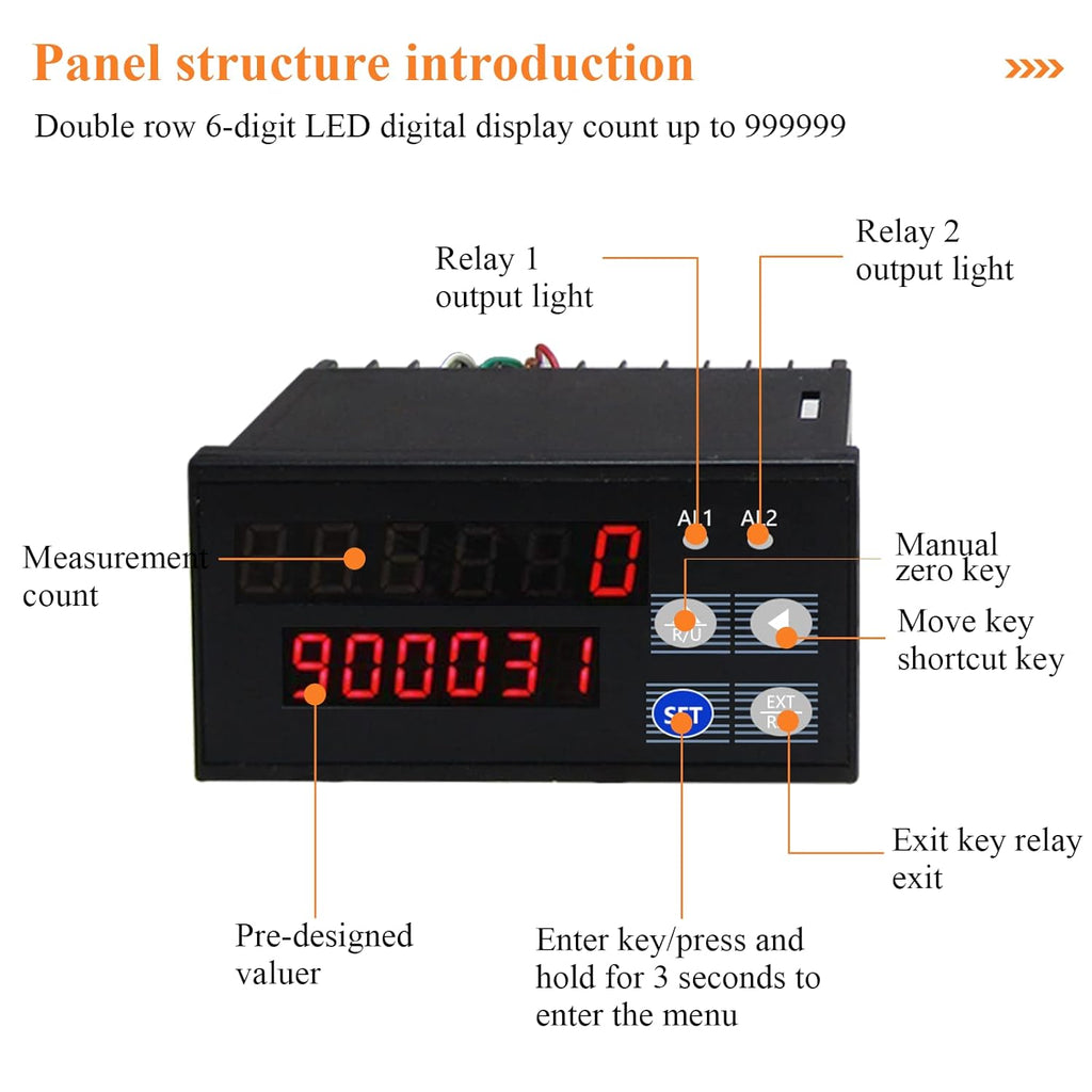 Digital Length Meter Counter with Control Function 0-999999 S98193