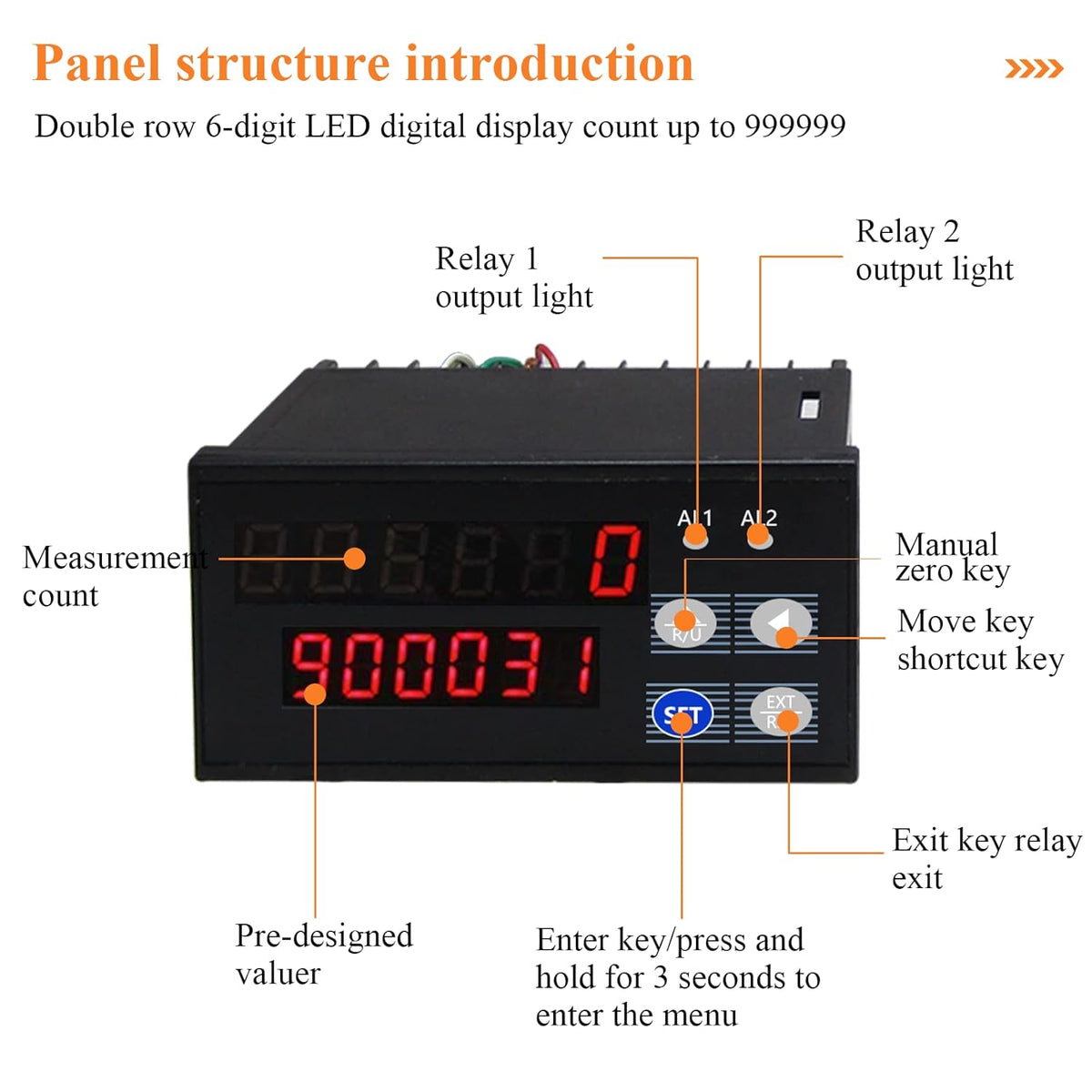Digital Length Meter Counter with Control Function 0-999999 S98193