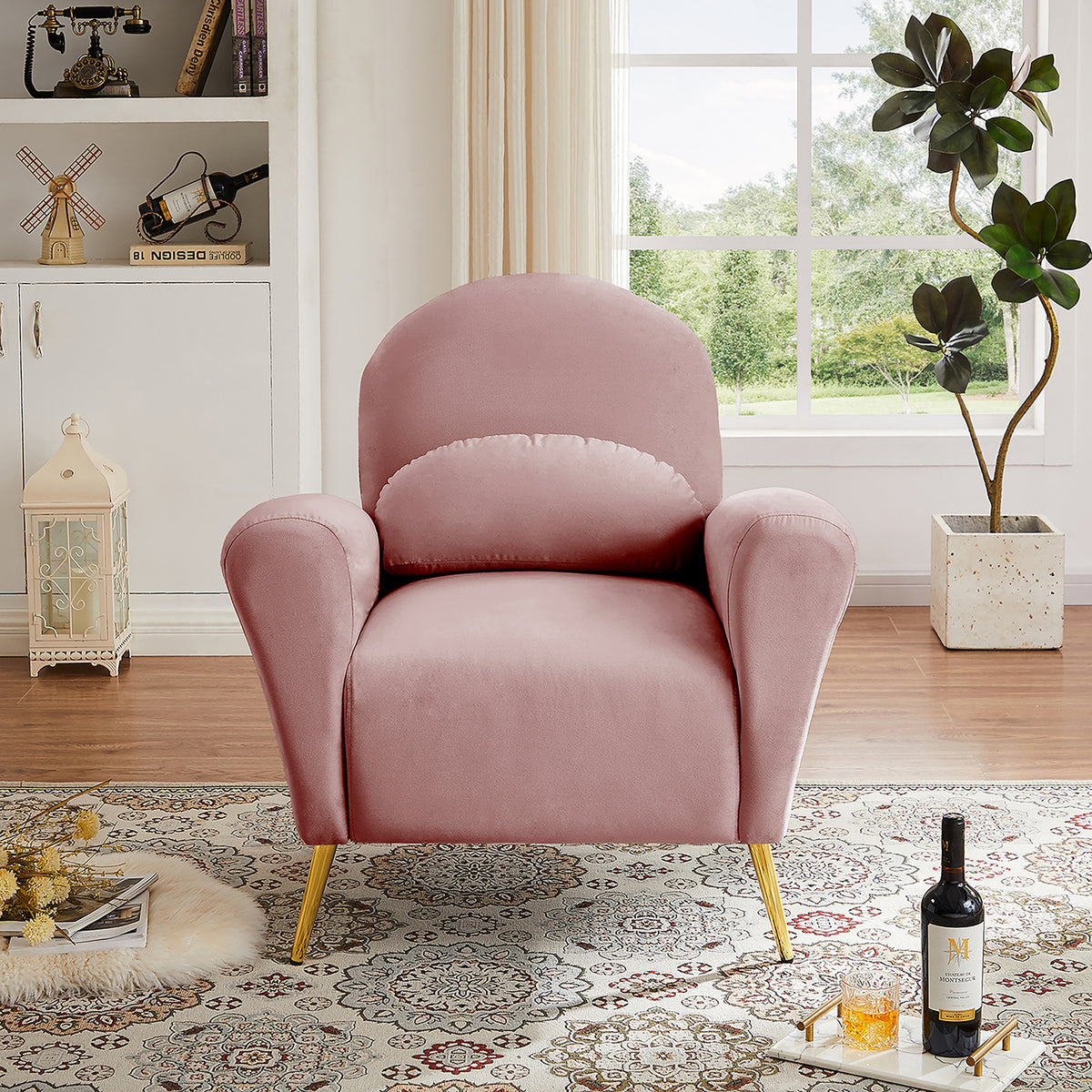 Blue Upholstered Armless Chair G38677