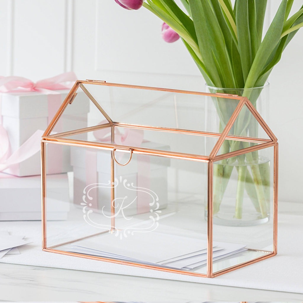 Personalized Glass Terrarium Card Holder R48946