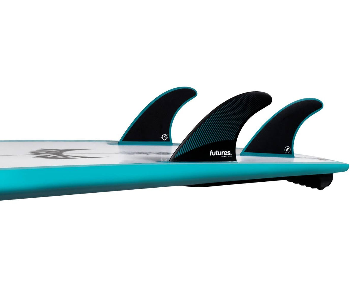Teal/Black Thruster Fin Set I760