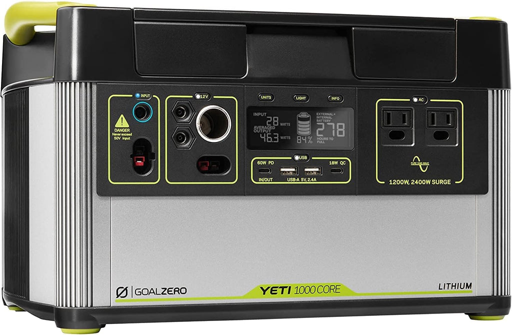 Portable Power Station, 1000 W, Solar-Powered Generator P502696