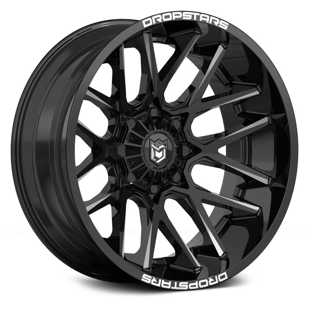 20x12 Black Deep Concave Wheels T718