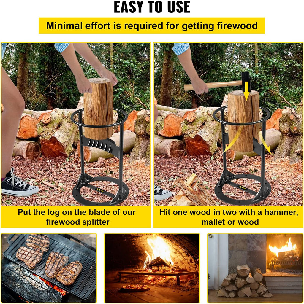 Manual Log Splitter, 13 x 8.3, 5 Lbs, Q235 Steel, Pack of 2 V59639