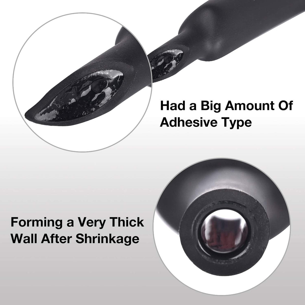 1-1/4 Inch 3:1 Waterproof Heat Shrink Tubing, 4 Ft Black T21969