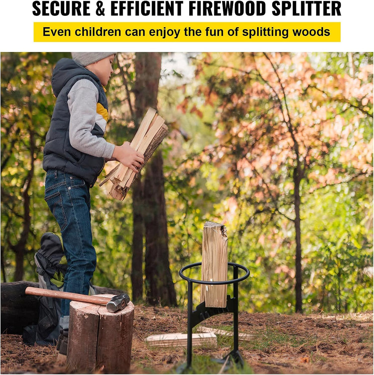 Manual Log Splitter, 13 x 8.3, 5 Lbs, Q235 Steel, Pack of 2 V59639