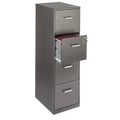 4 Drawer Vertical File Cabinet Metallic Charcoal J369