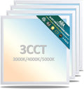 2x2FT LED Flat Panel Light, Selectable CCT, Dimmable, 40W 4000LM, 4Pack O148