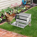 Galvanized Steel and Aluminium Automatic Chicken Poultry Feeder, 25 lb Capacity X347590