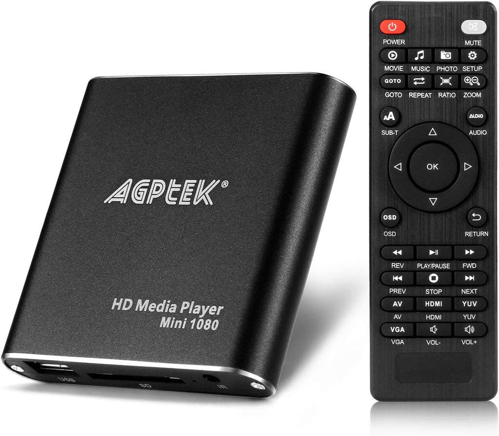 Black Mini 1080p Full-HD Digital Media Player Pack of 2 V50335