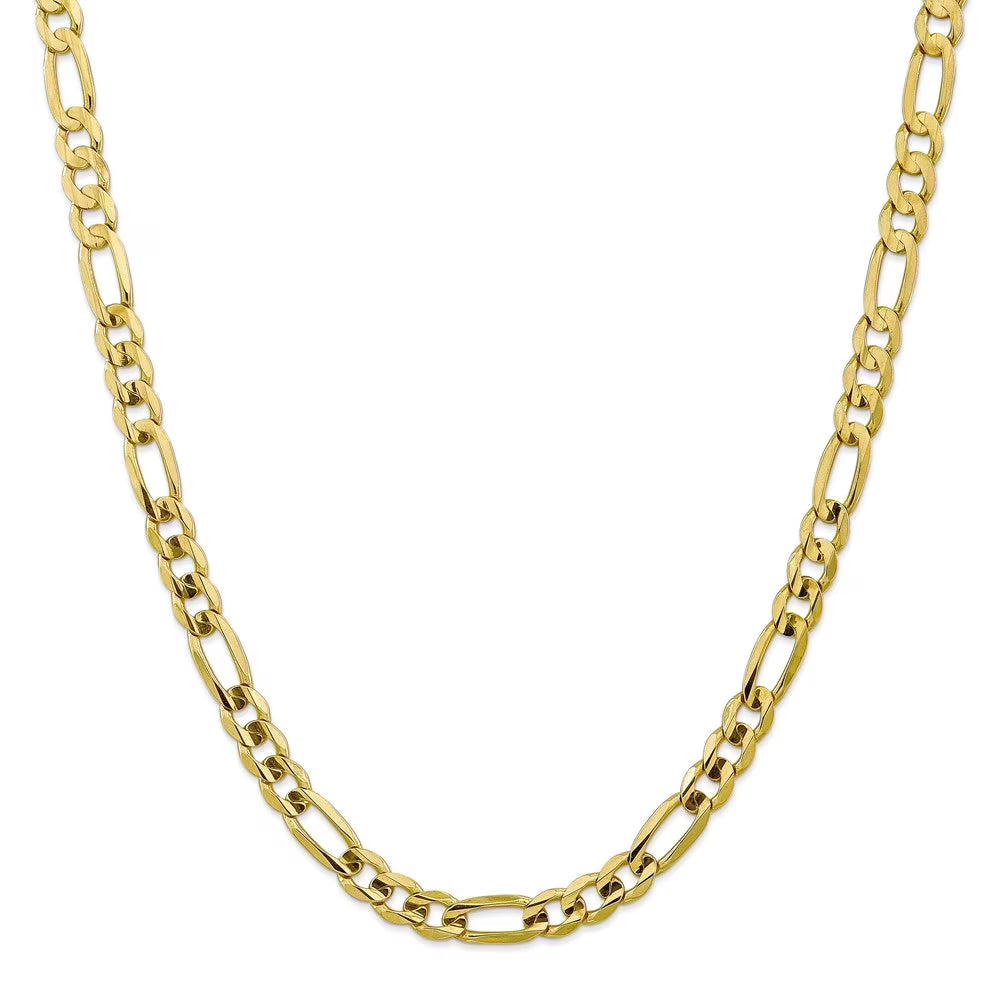 10K Yellow Gold Figaro Chain Necklace 20" Y1808