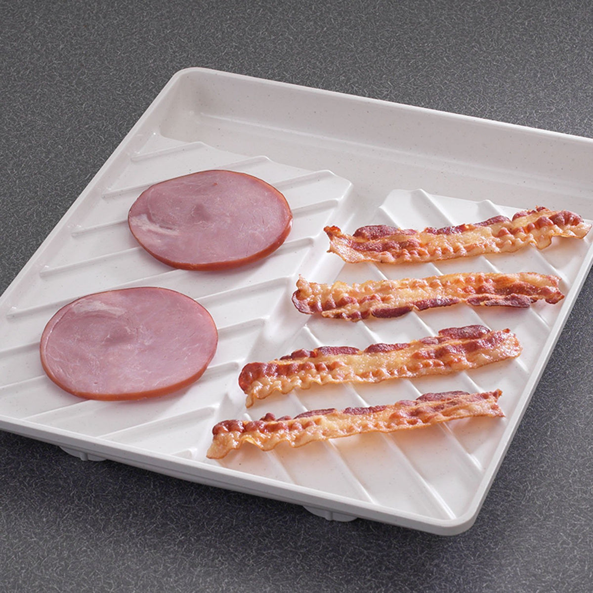 White Microwave Bacon Tray E716118