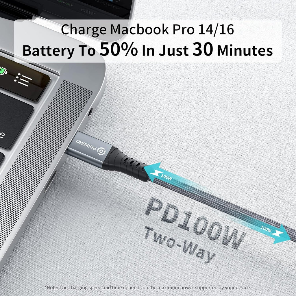 Thunderbolt 4 Full-Featured Cable, 2 Meter (6.6 ft), 40Gbps, 100W, 8K@60Hz, Pack of 2 F8351
