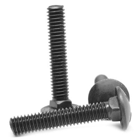 3/8-16 x 2 Coarse Thread Carriage Bolt Low Carbon Steel Black Oxide Pk 400 Q8764