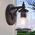 Farmhouse Exterior Lantern with Glass, Die Casting Aluminum 1-Light Wall Light A339