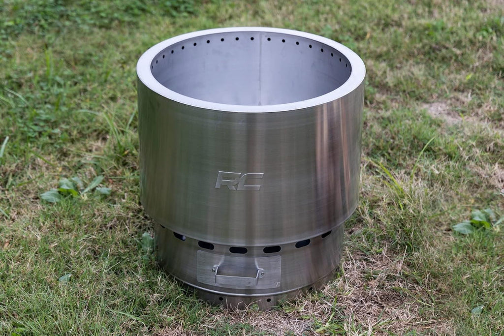 Stainless Steel Smokeless Fire Pit with Carry Bag K8108
