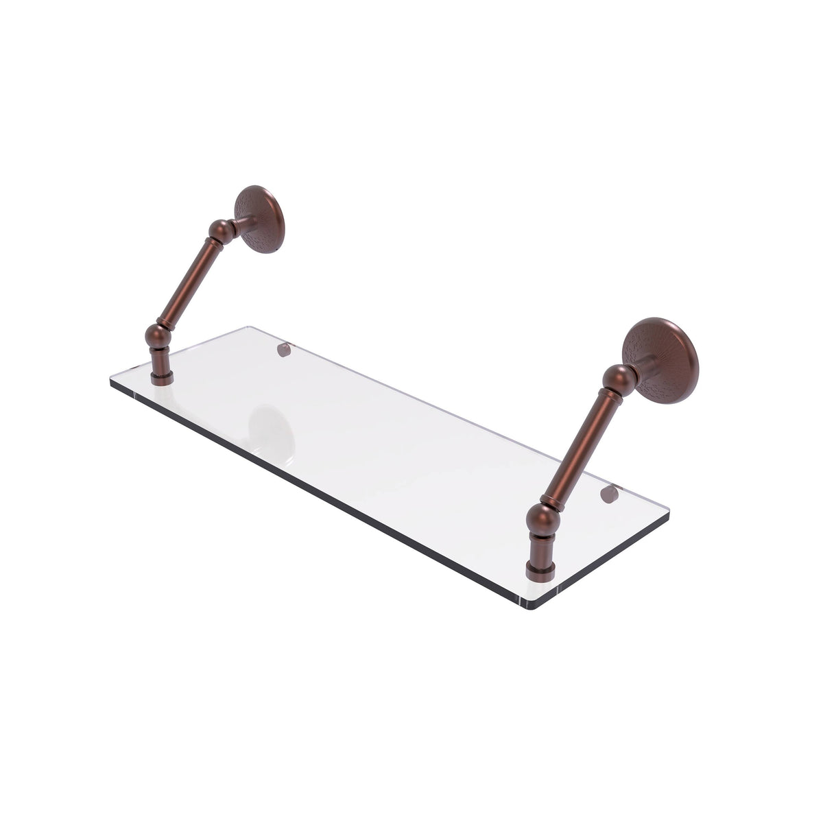 24 inch Floating Glass Shelf Antique Copper S4698