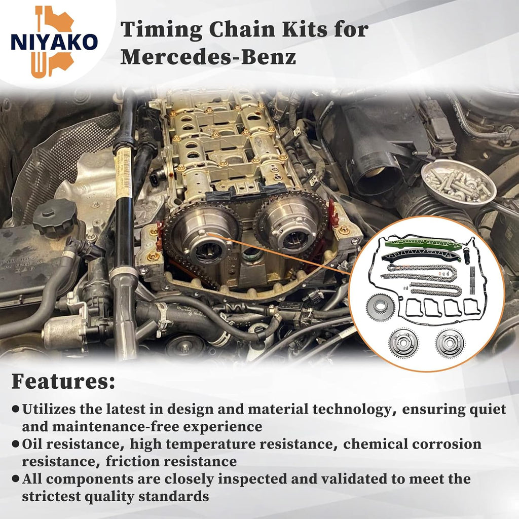 Timing Chain Kit with Camshaft Adjuster and Camshaft Timing Gear Q3472