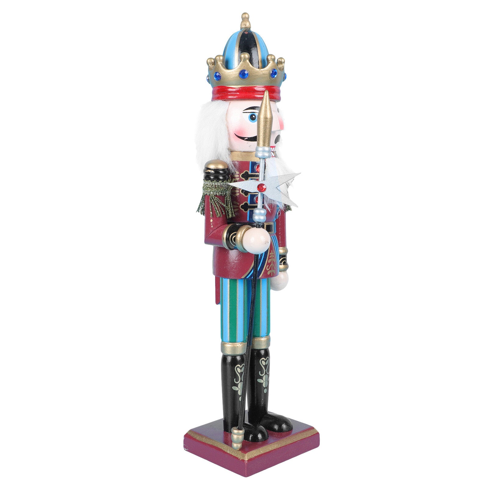Walnut Wooden Nutcracker Soldier Doll Xmas Decor E44857