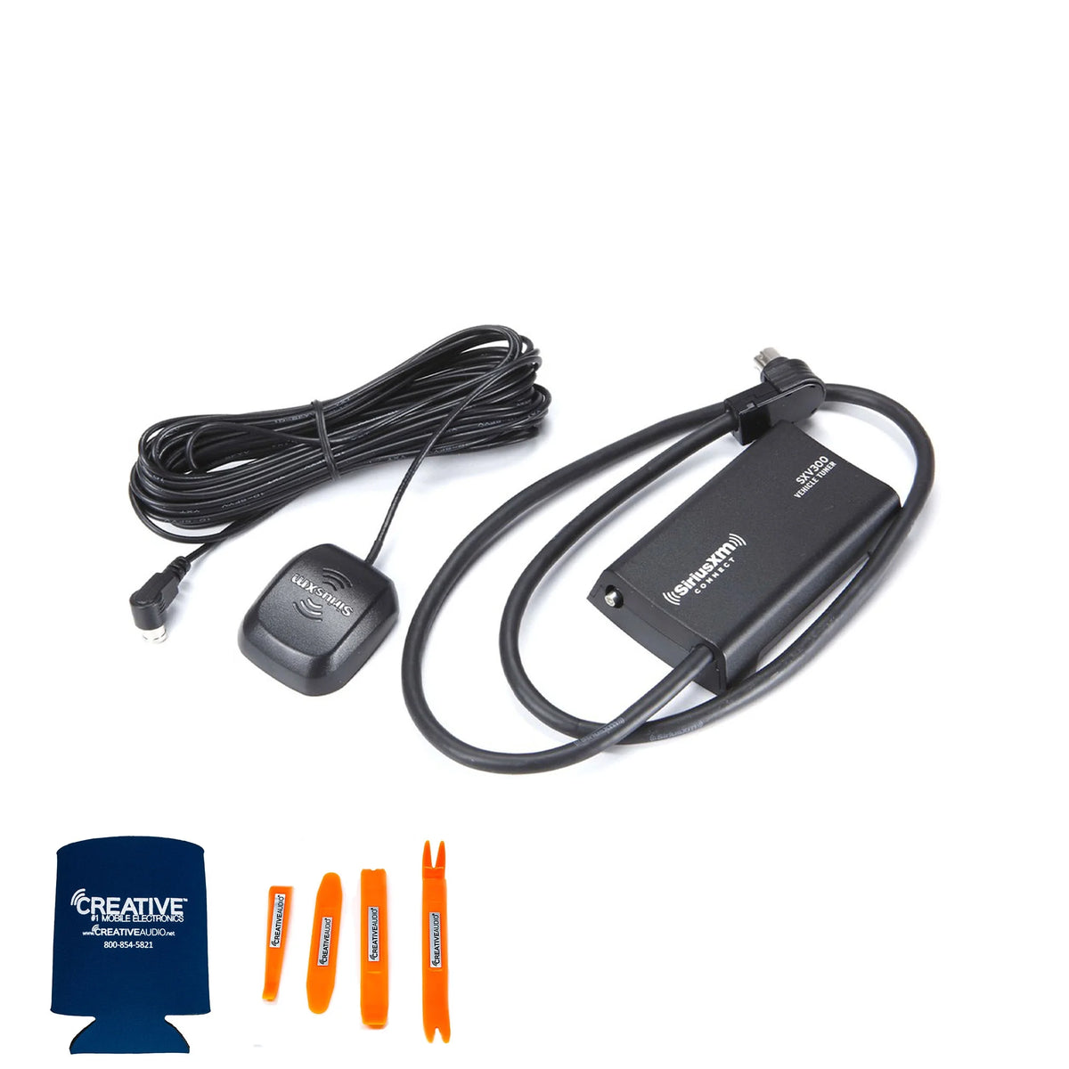 Bluetooth Single DIN Media Receiver with Sirius XM Connect Vehicle Tuner Kit I3642