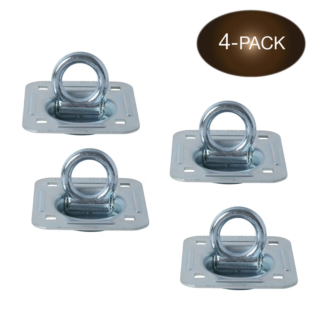 D Ring Tie-Down Anchors, Recessed Pan Fitting, Heavy Duty Steel Cargo Tie Downs W47926