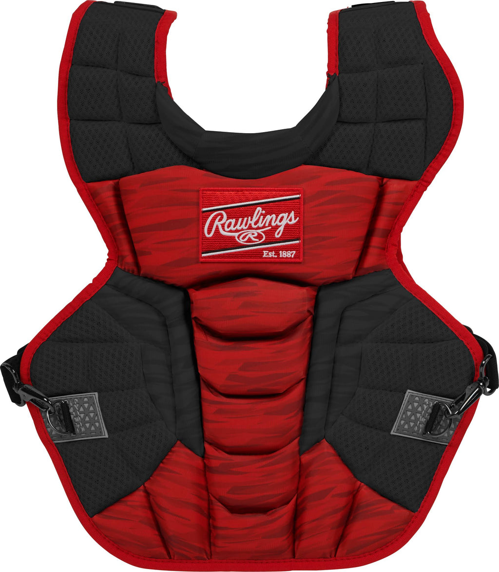 Black-Scarlet Adult Chest Protector C9239