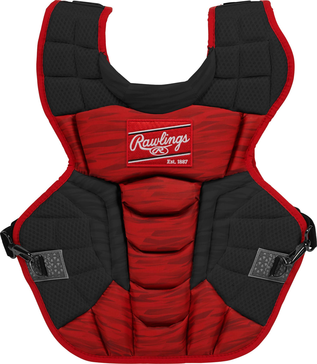Black-Scarlet Adult Chest Protector C9239