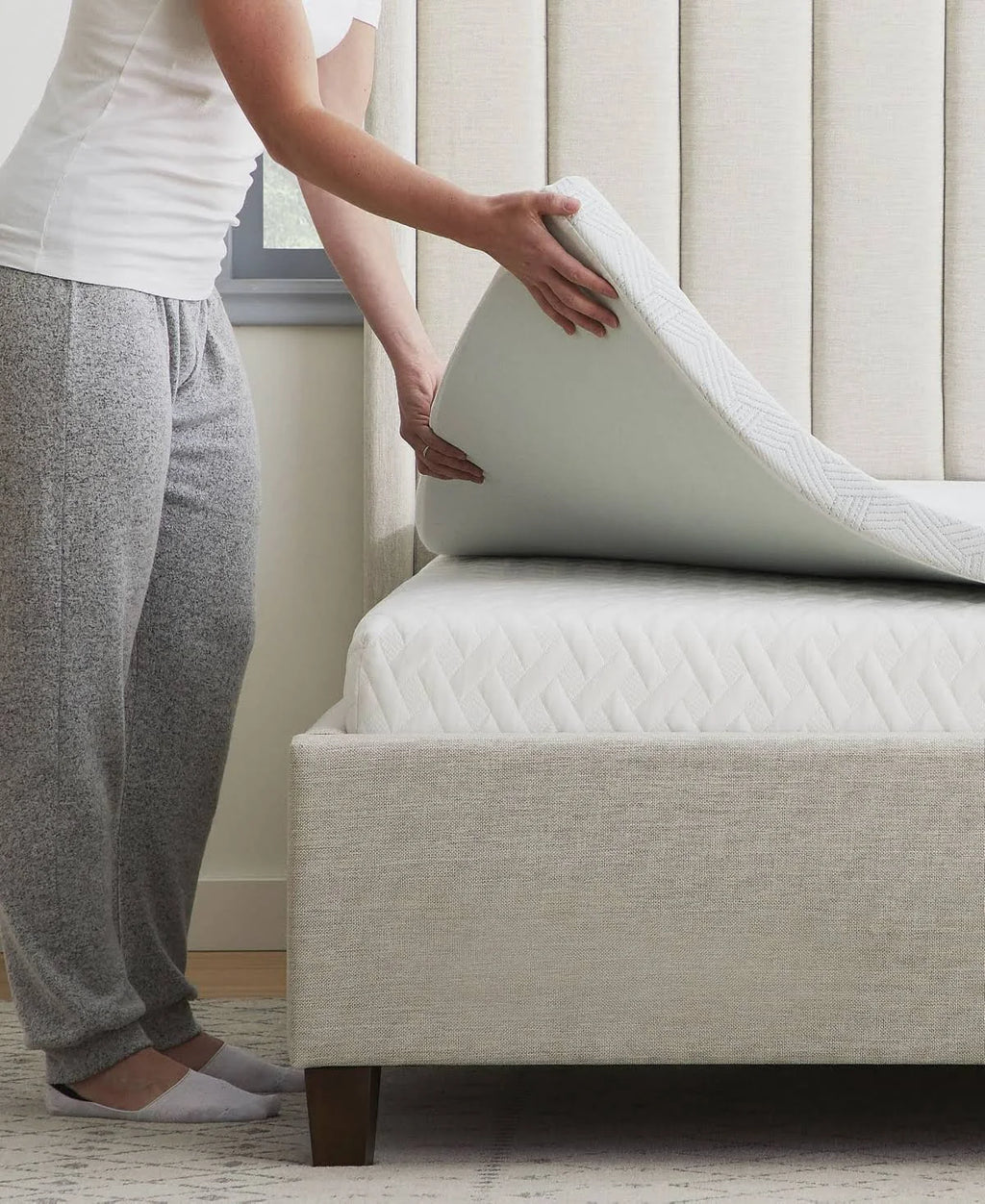 White California King Memory Foam Topper Z706936