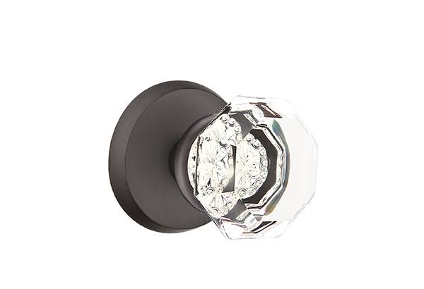 Flat Black Crystal Privacy Knob E357961