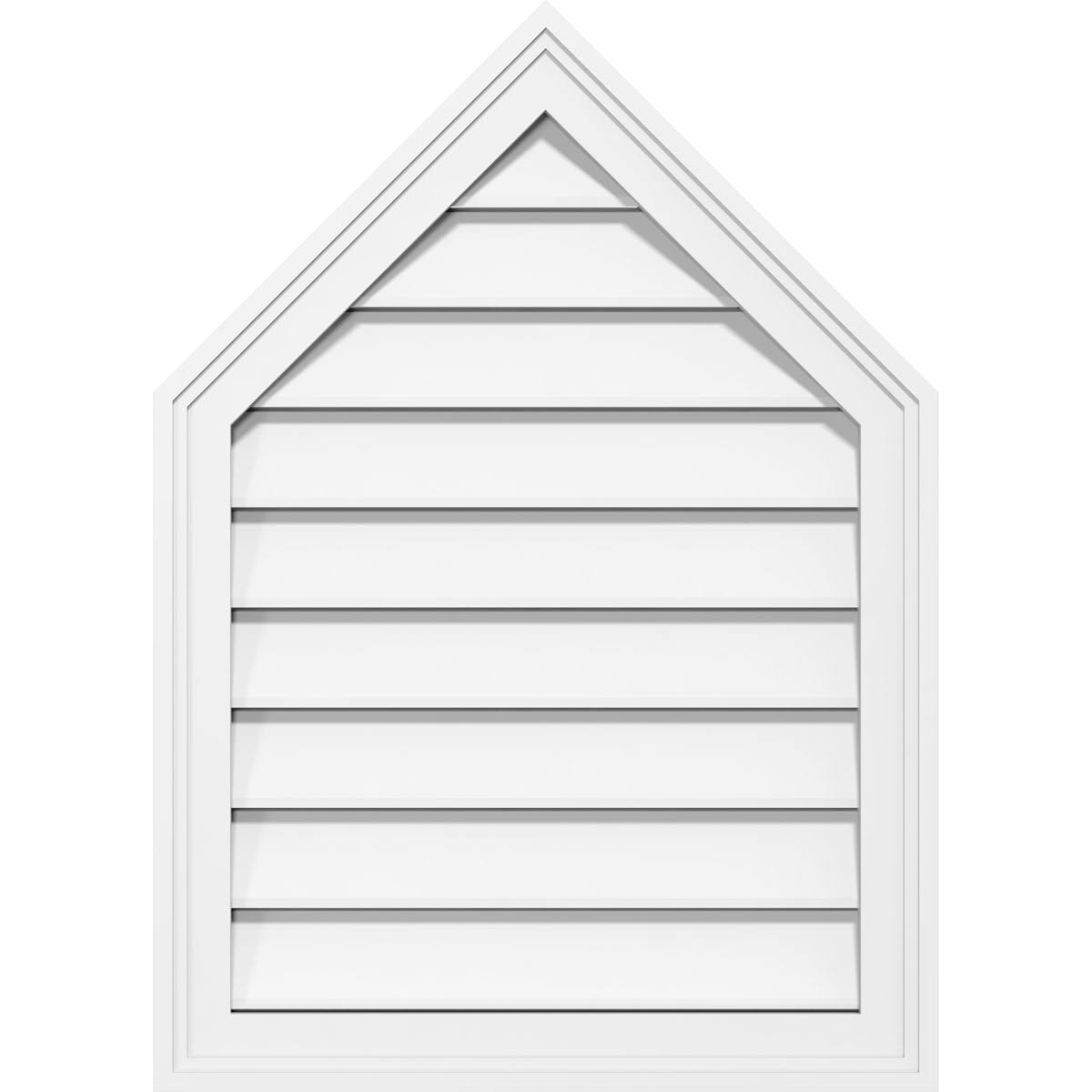 Peaked Top Surface Mount PVC Gable Vent W3716