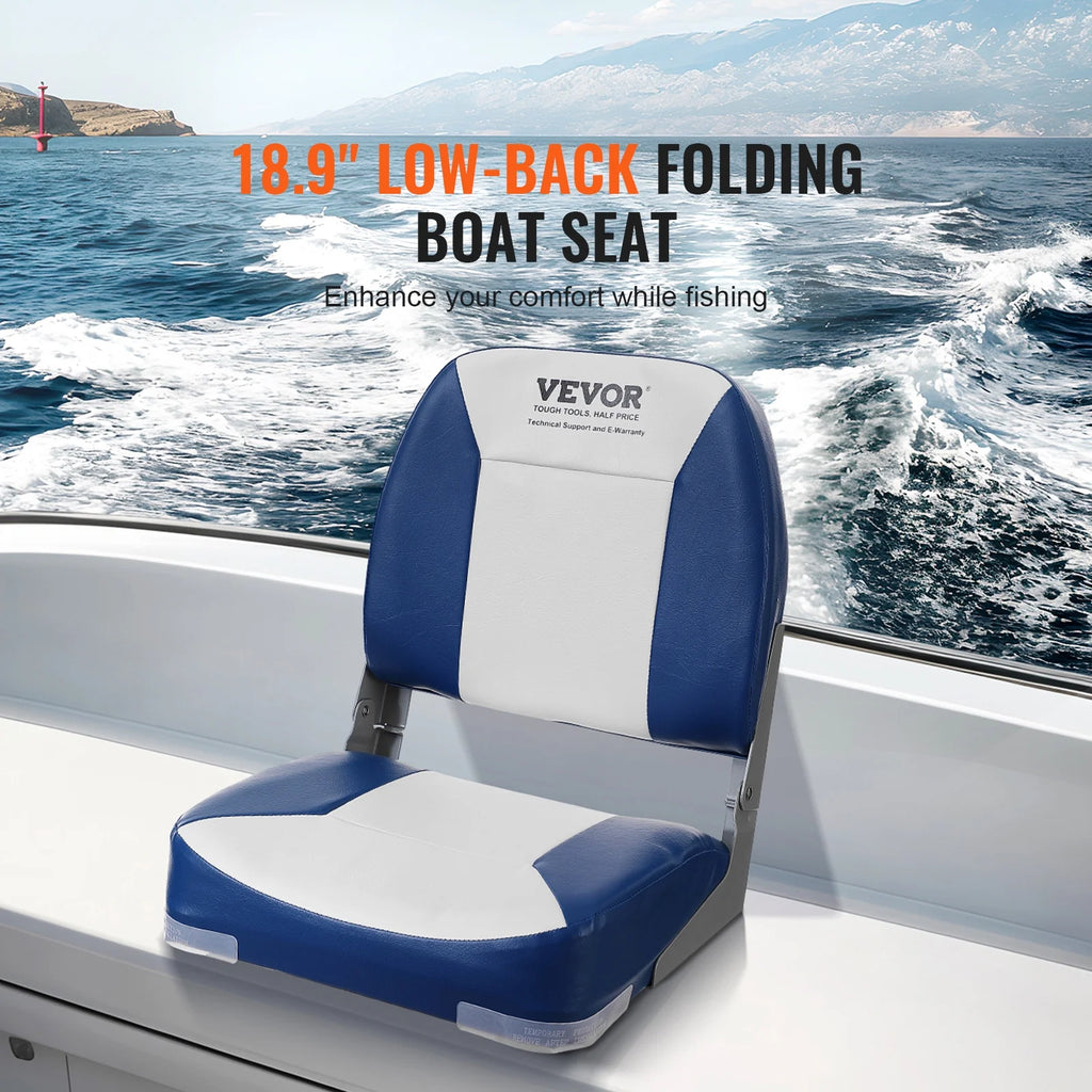 Low Back Fold-Down Fishing Boat Seat Chair K2457